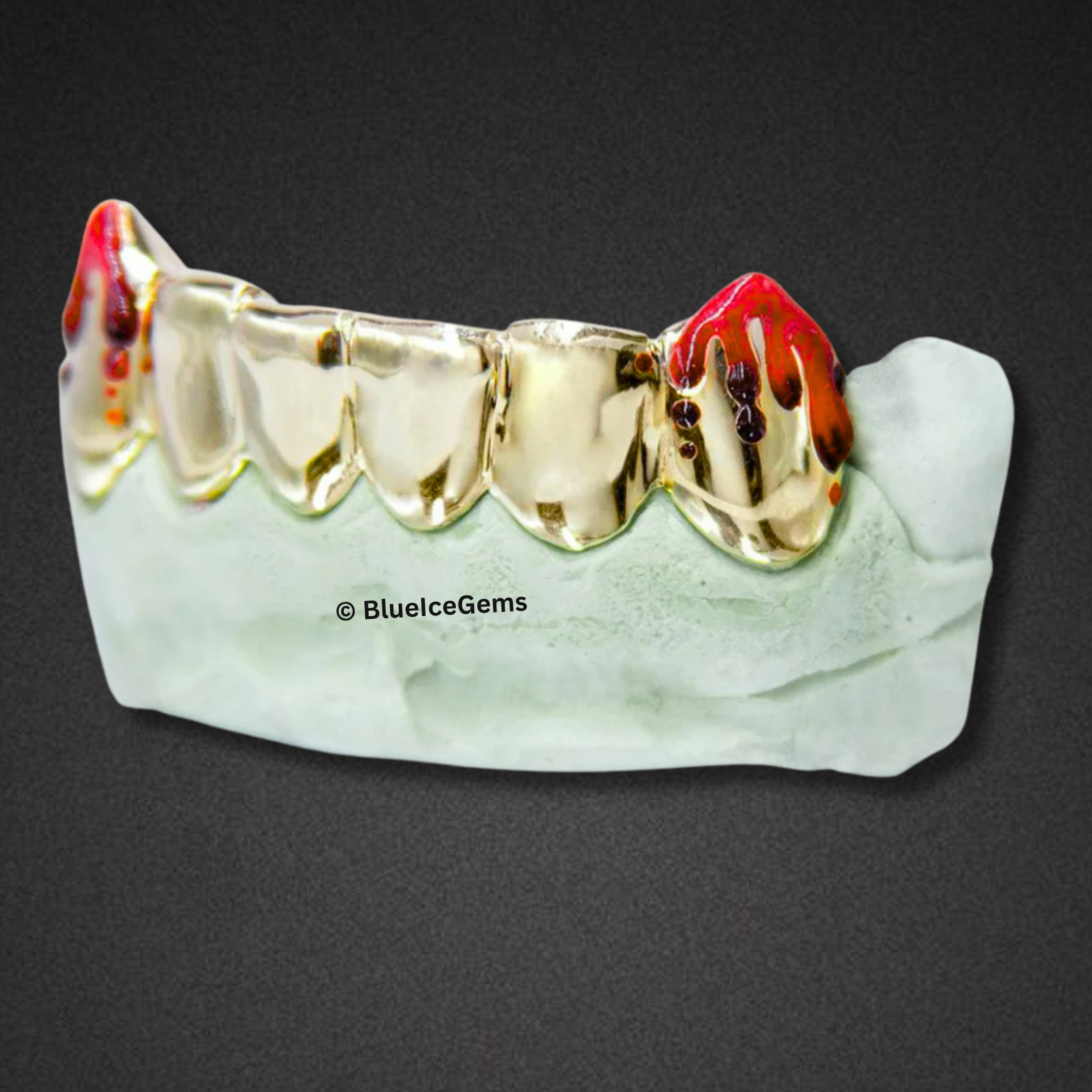 The "Bloodlust Fangs" Gold Grillz