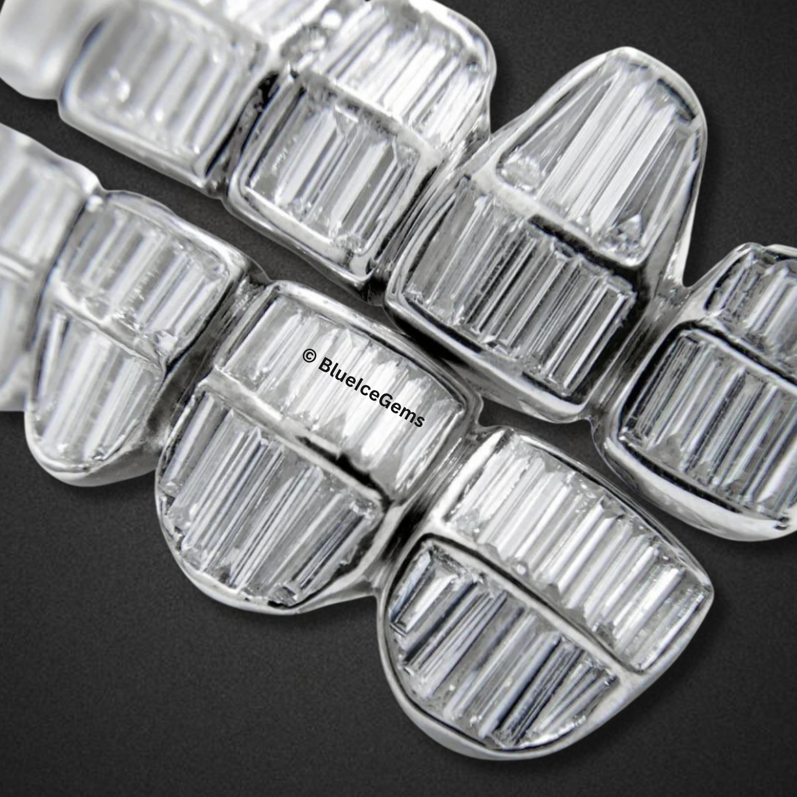 The "Unapologetic Drip" Diamond Baguette Grillz