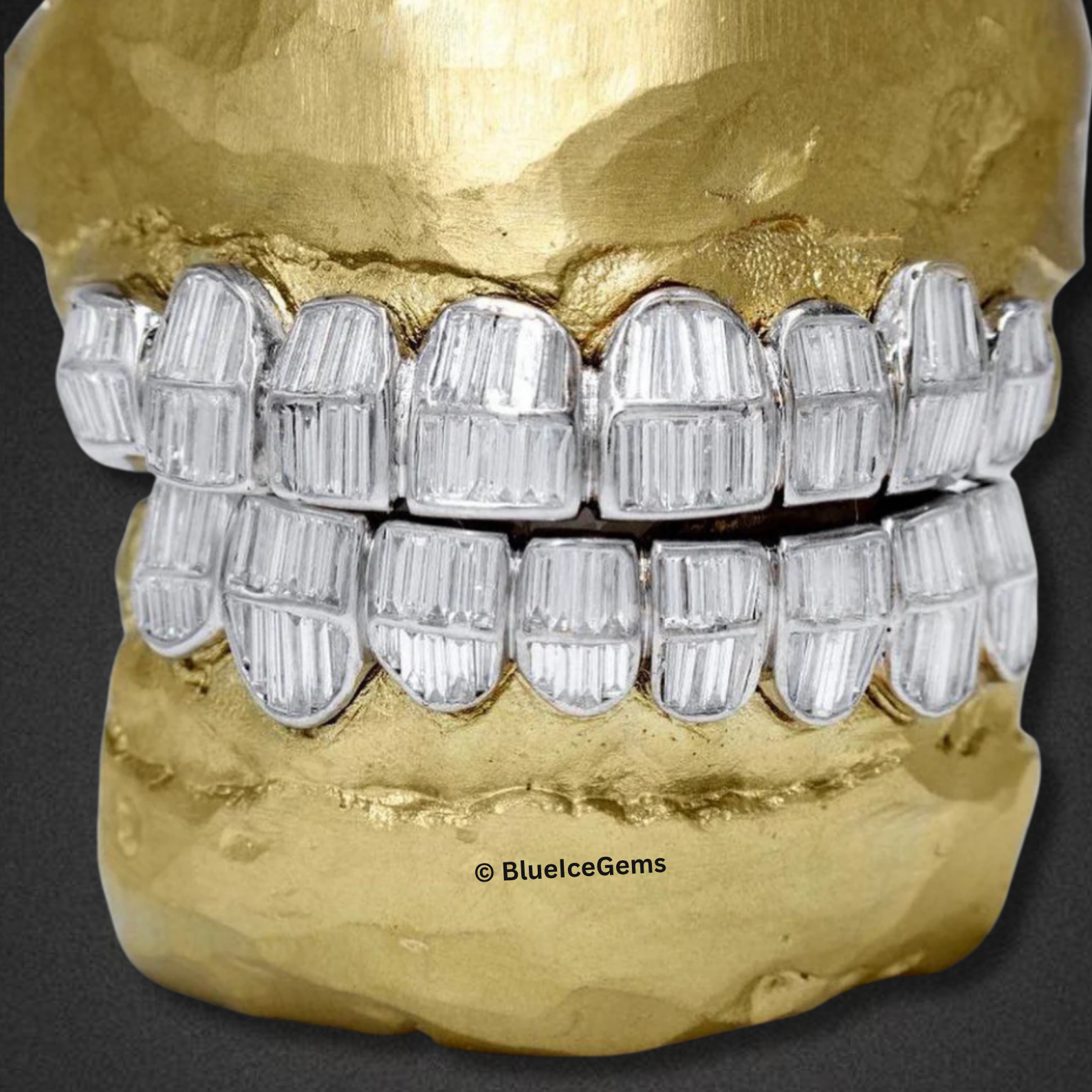 The "Unapologetic Drip" Diamond Baguette Grillz