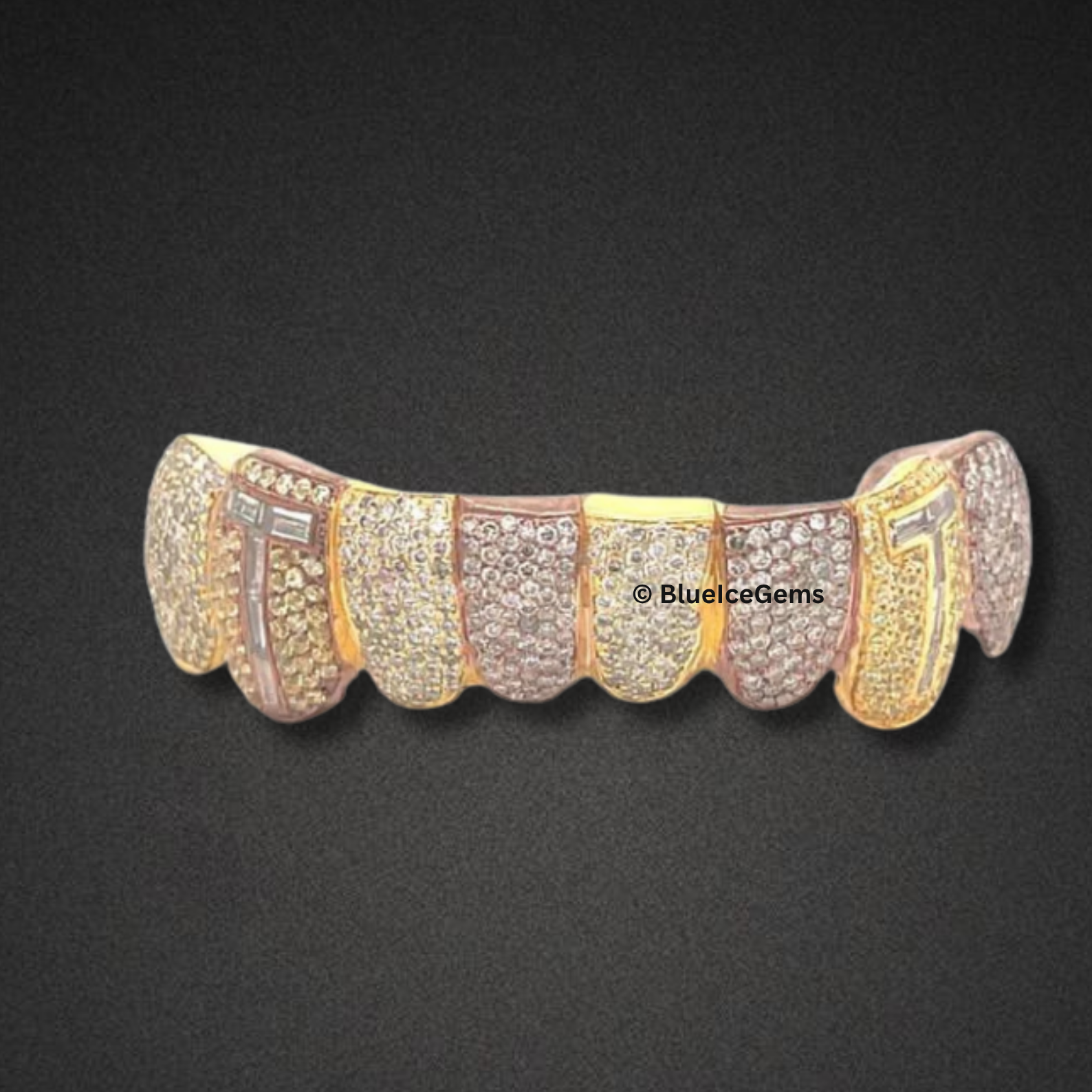 Custom Gold and Diamond Initial Grillz