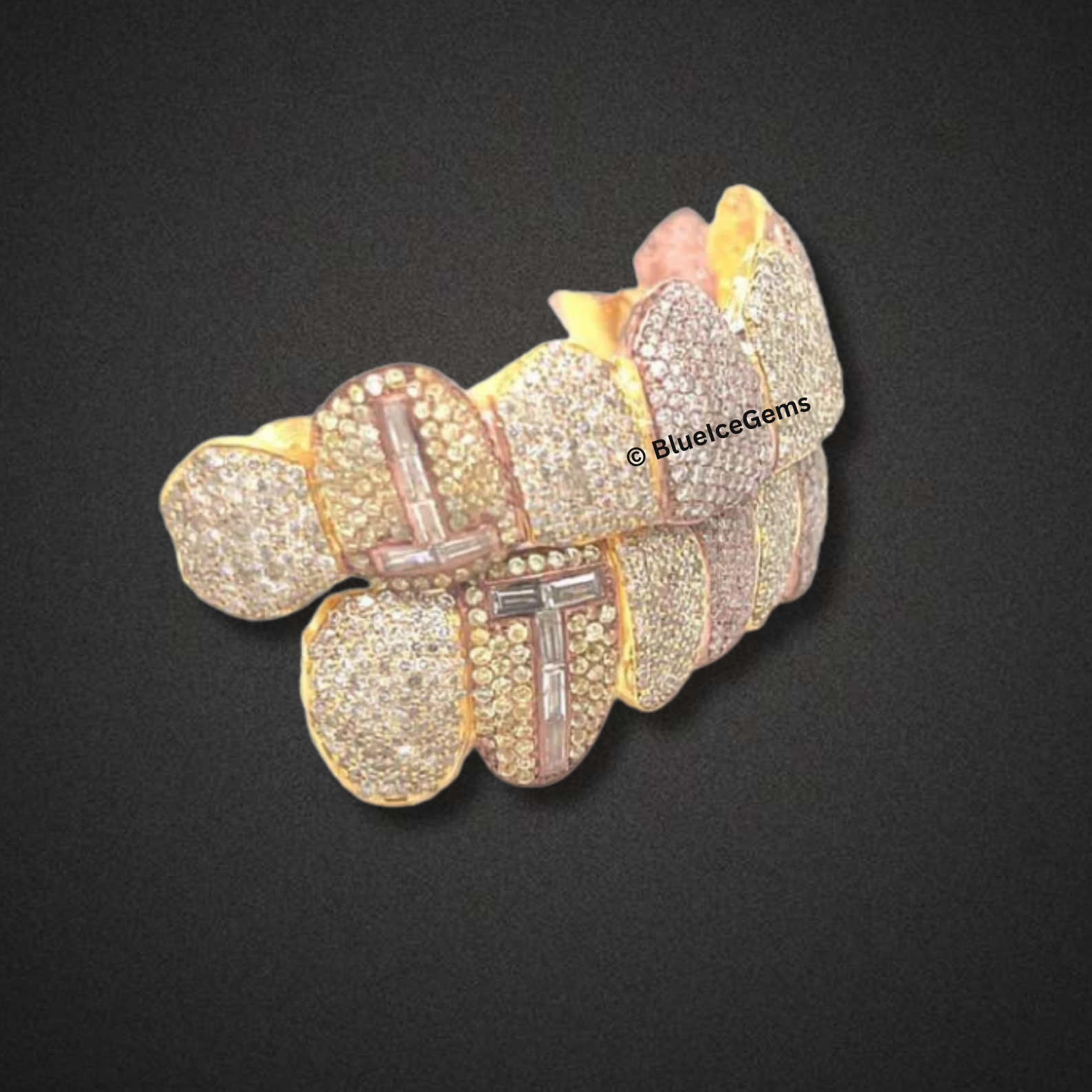 Fully Iced Out Two-Tone Grillz