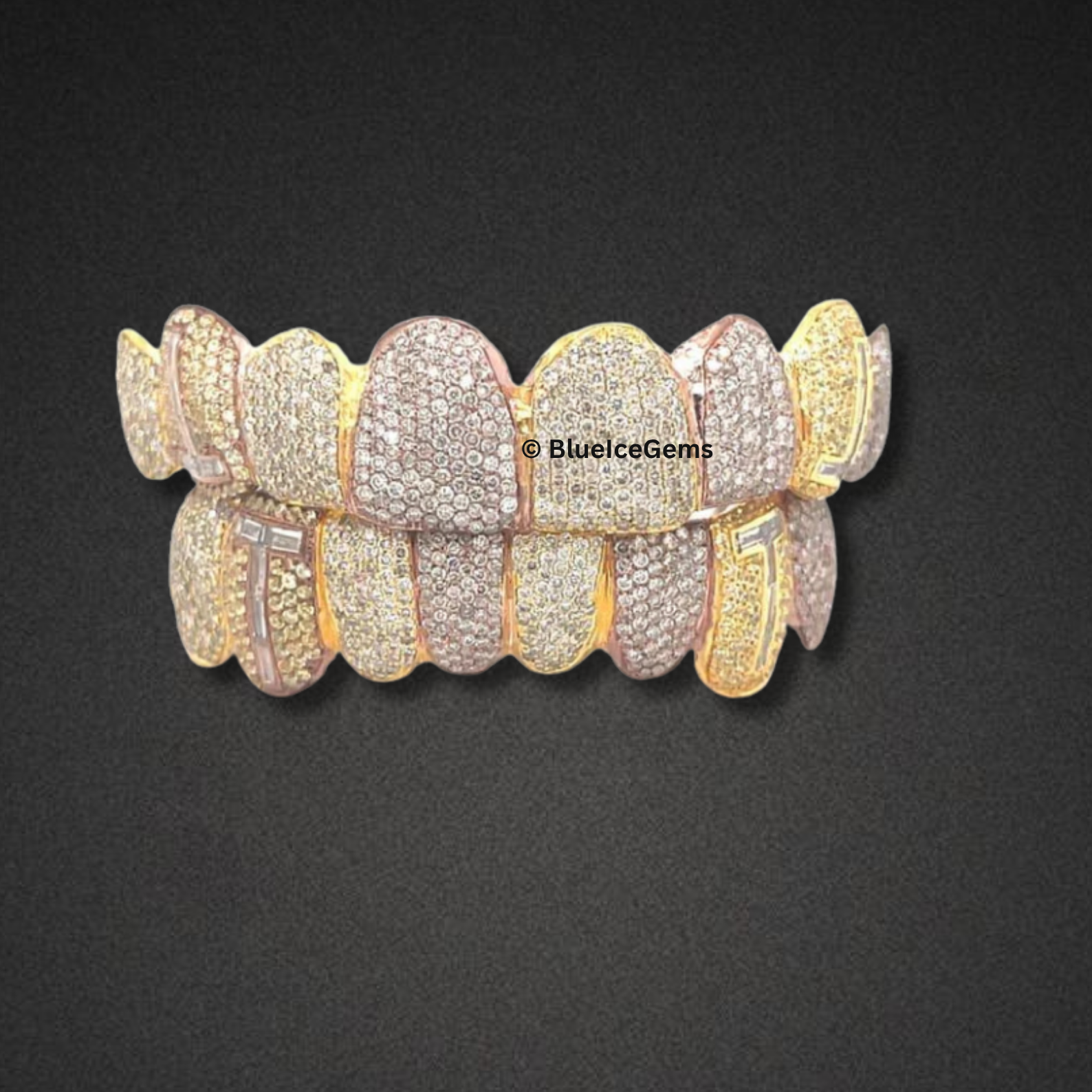 Fully Iced Out Two-Tone Grillz