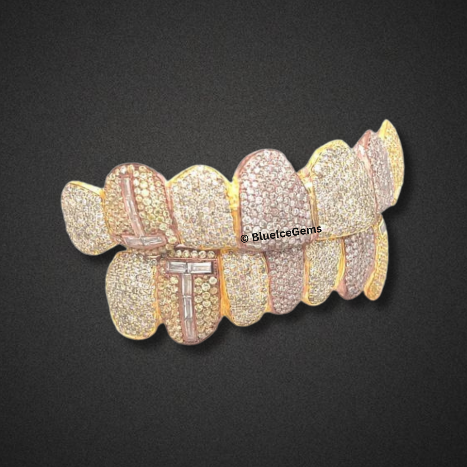 Fully Iced Out Two-Tone Grillz