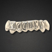 Solid White Gold Cutout Name Grillz