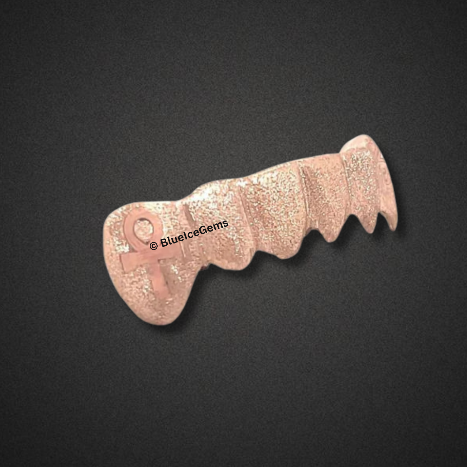 Custom Rose Gold "Ankh" Nugget Grillz