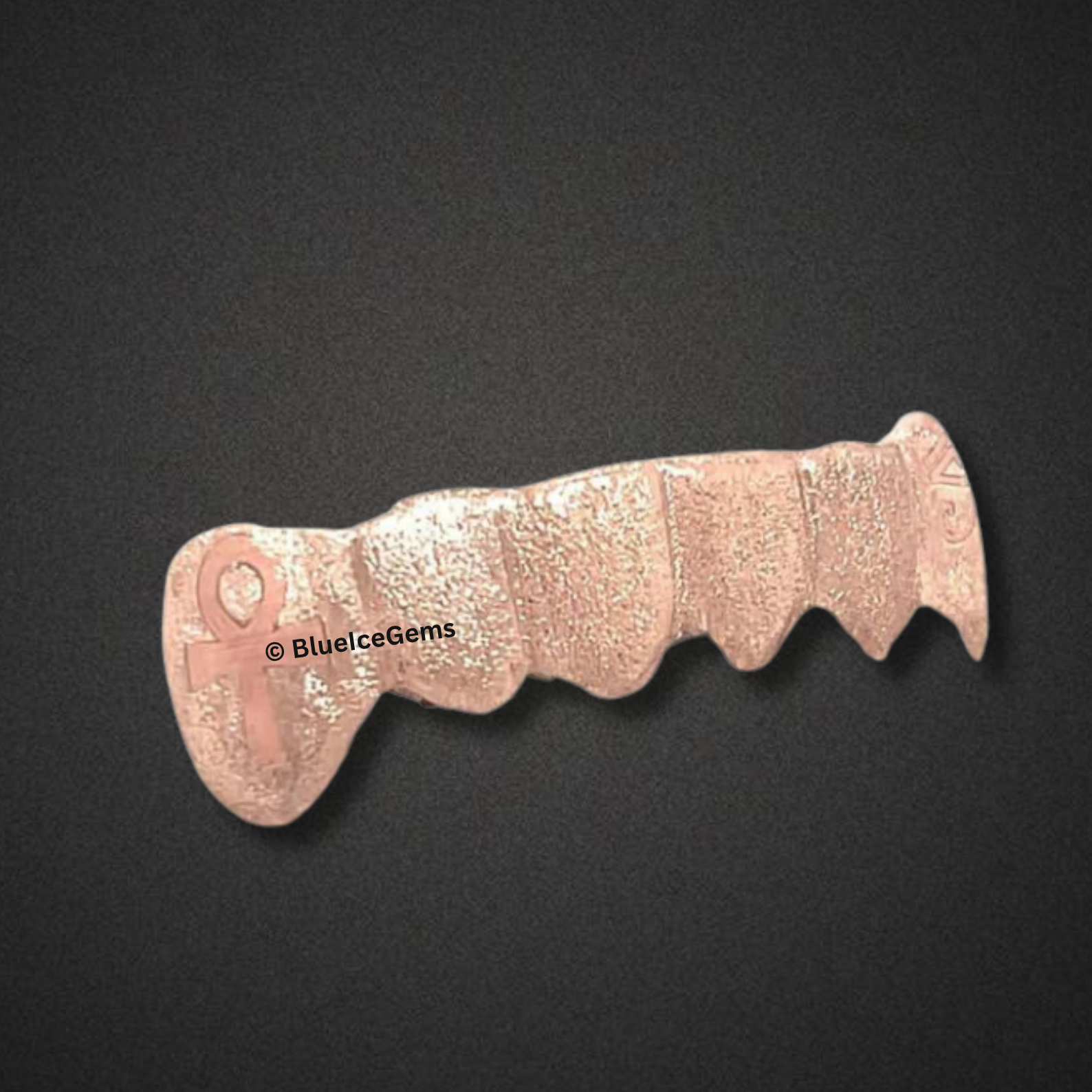 Custom Rose Gold "Ankh" Nugget Grillz