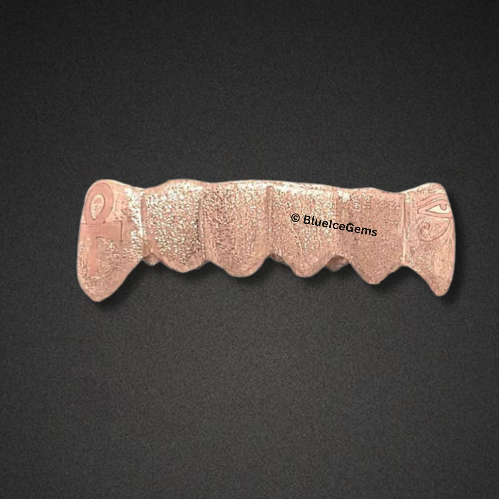 Custom Rose Gold "Ankh" Nugget Grillz