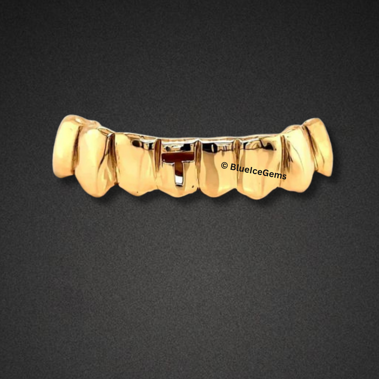 Classic Gold and Ruby Initial Grillz