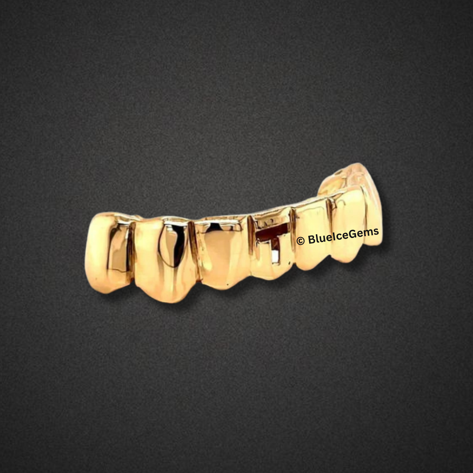 Classic Gold and Ruby Initial Grillz