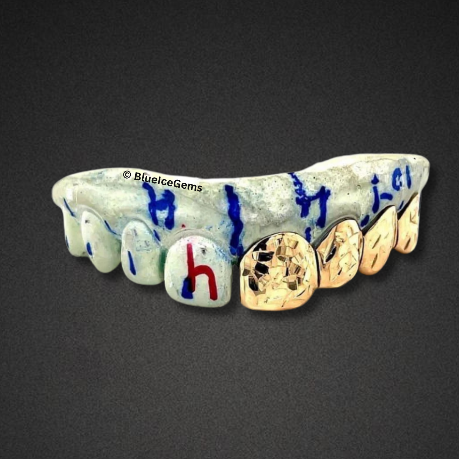 The "Half-and-Half" Diamond Cut Grillz
