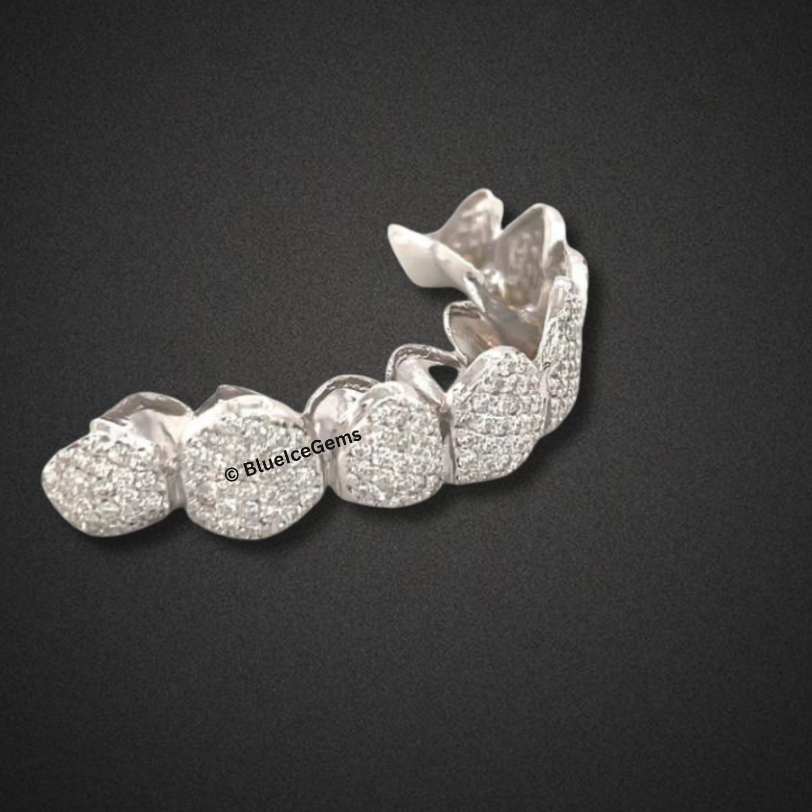 The "Blizzard" White Gold Grillz