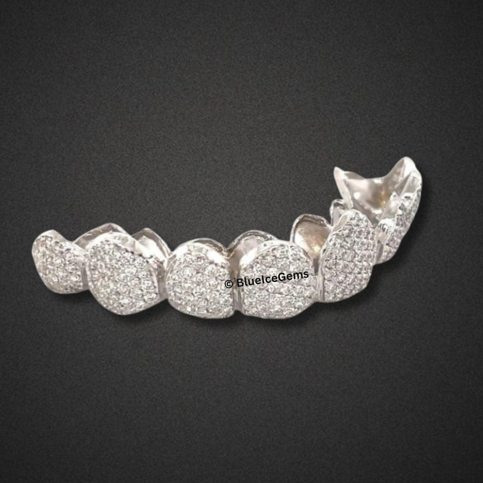 The "Blizzard" White Gold Grillz