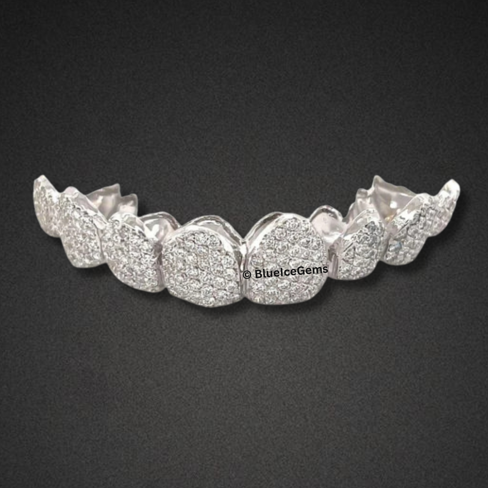 The "Blizzard" White Gold Grillz