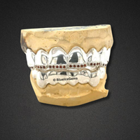 Classic Ruby Bar White Gold Grillz