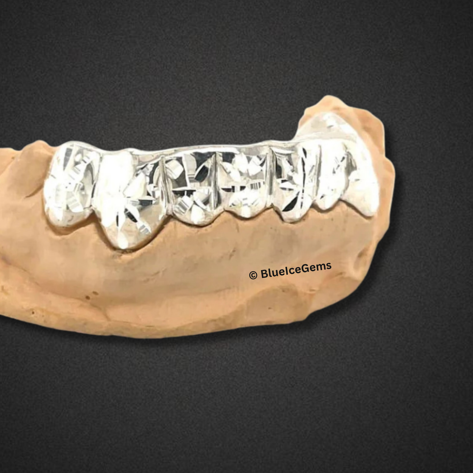Silver Prism Diamond-Cut Grillz