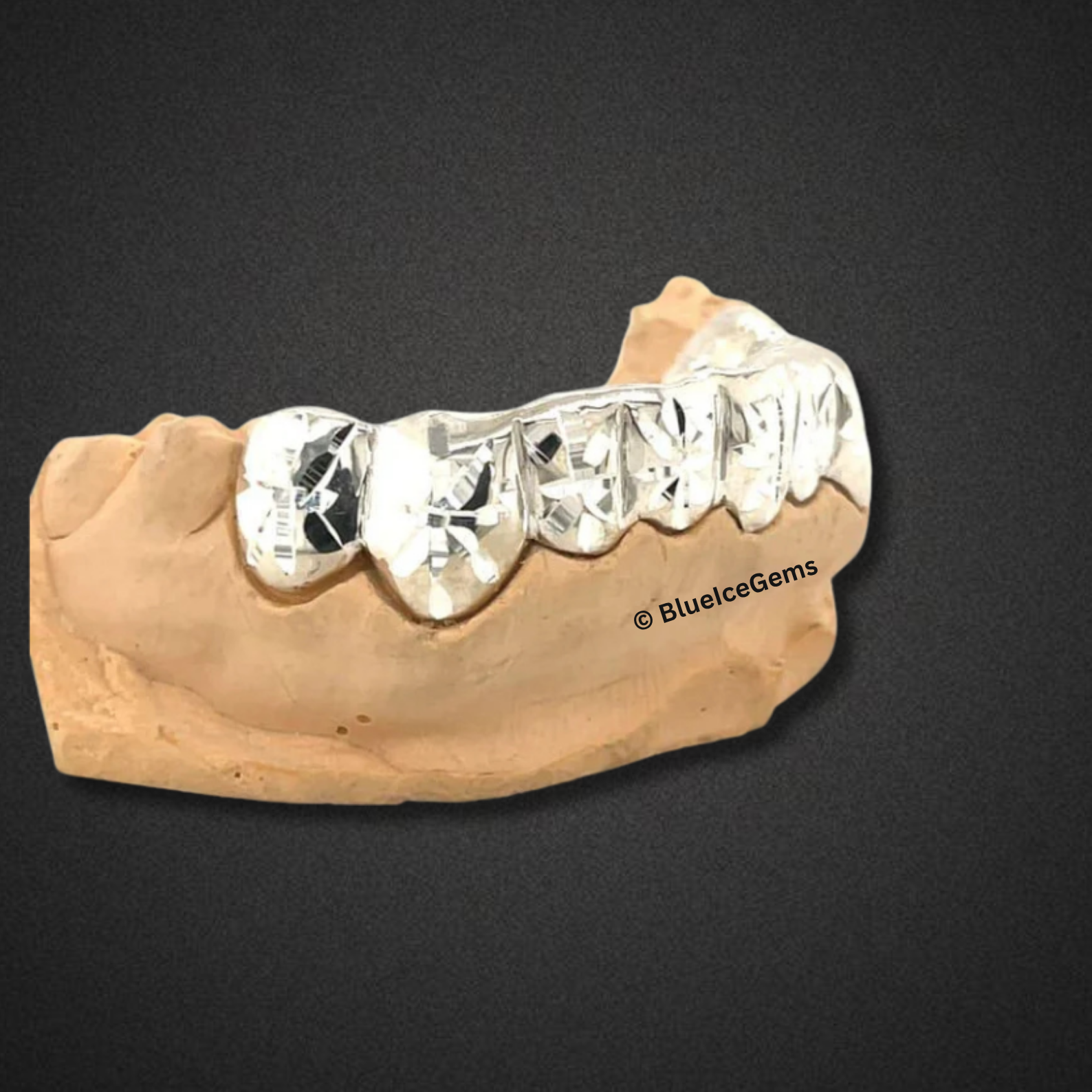 Silver Prism Diamond-Cut Grillz