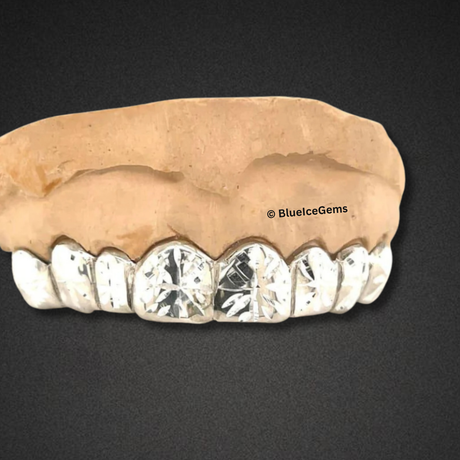 Frostbite Diamond-Cut Silver Grillz