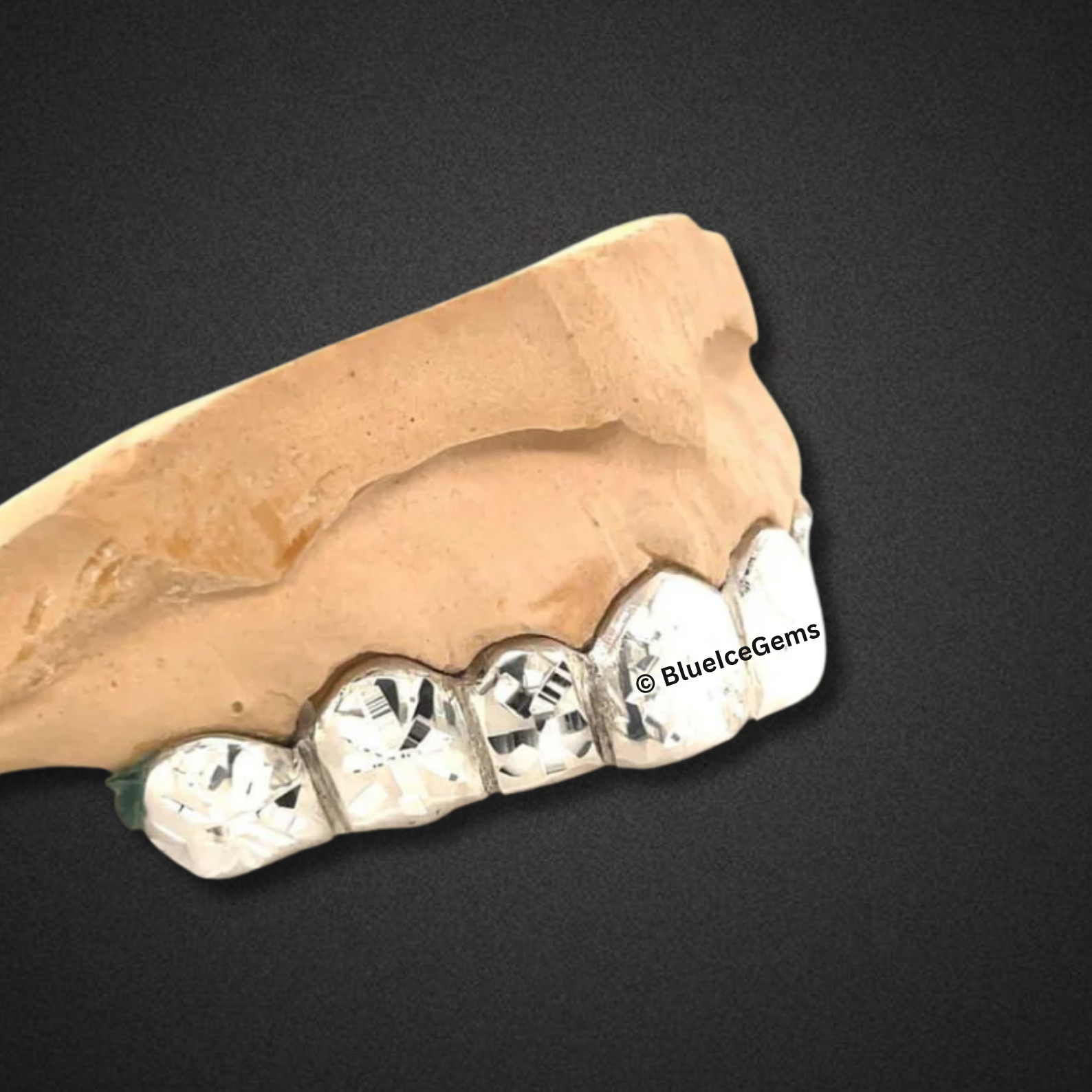 Frostbite Diamond-Cut Silver Grillz