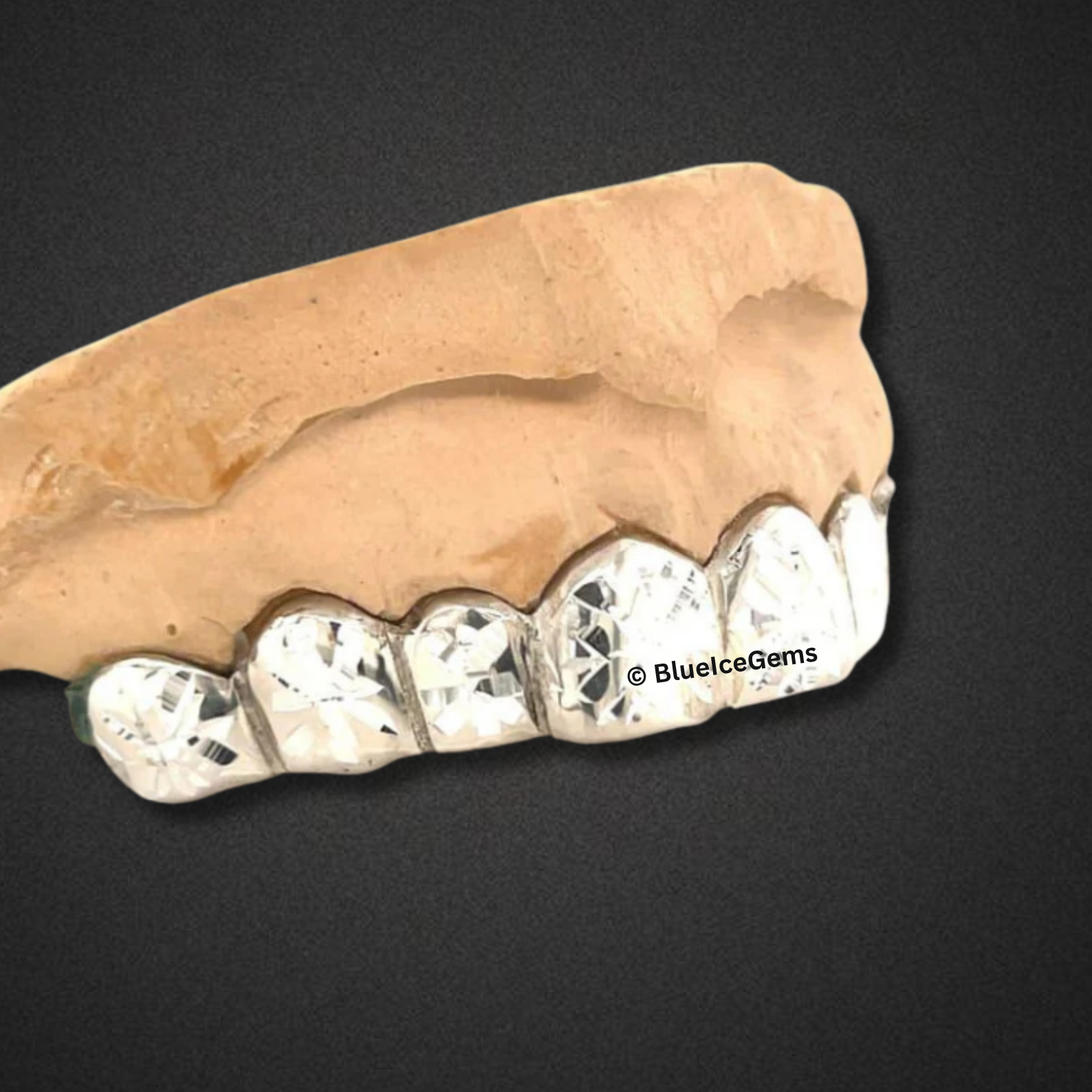 Frostbite Diamond-Cut Silver Grillz