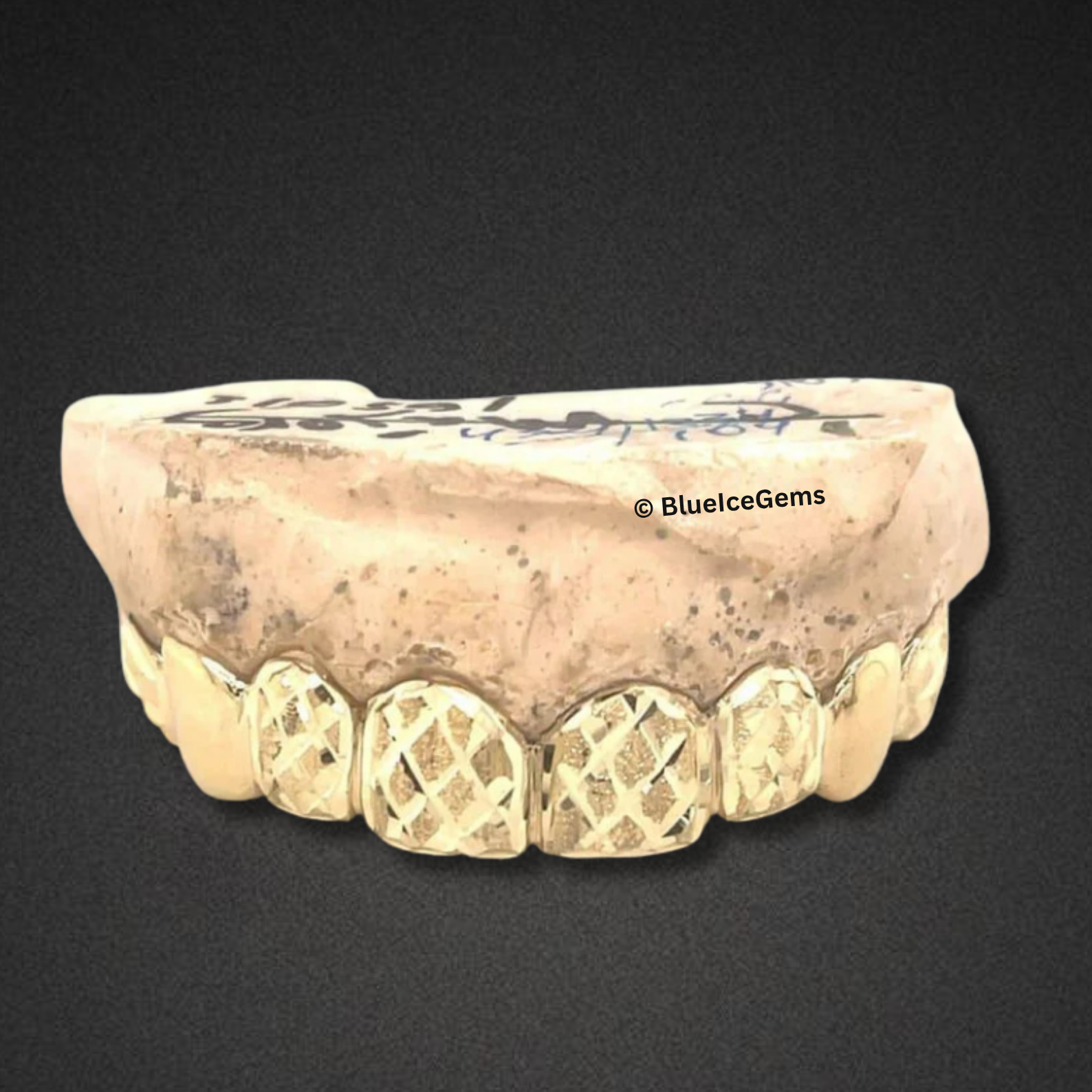 Gold Ice Diamond-Cut Grillz