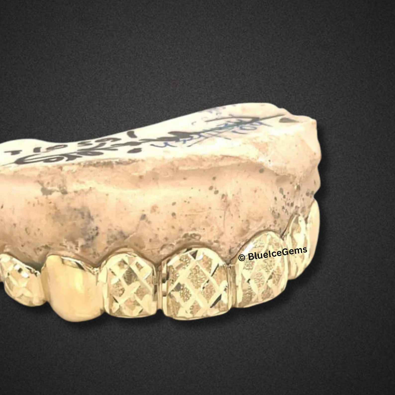 Gold Ice Diamond-Cut Grillz