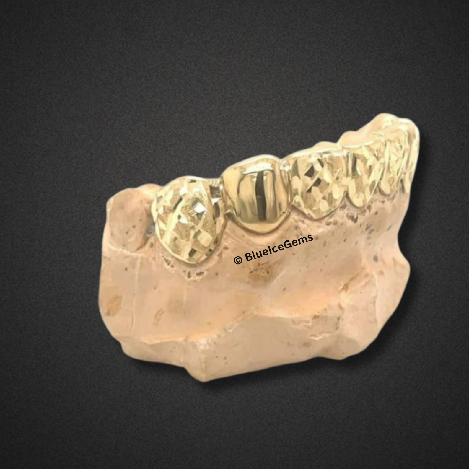 Gold Frost Diamond-Cut Grillz
