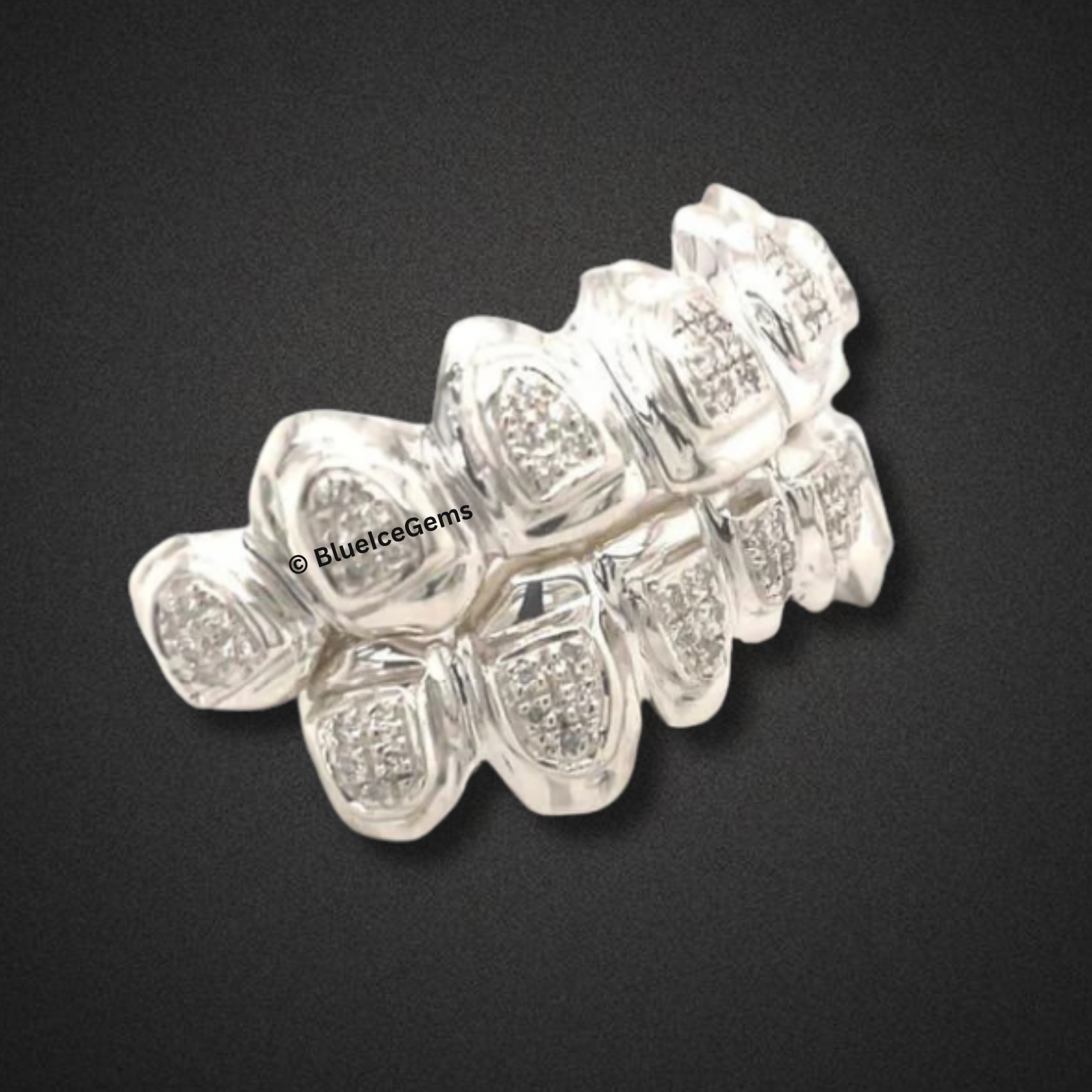 Iced Glacier Pave Silver Grillz