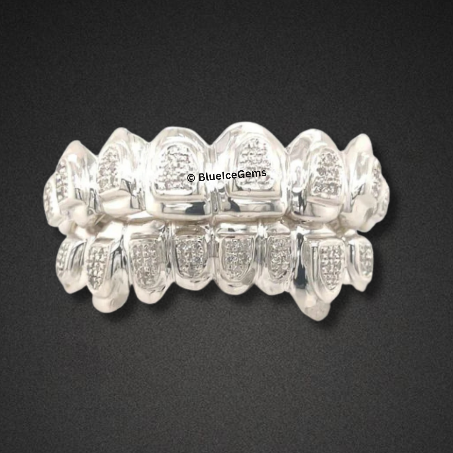 Iced Glacier Pave Silver Grillz