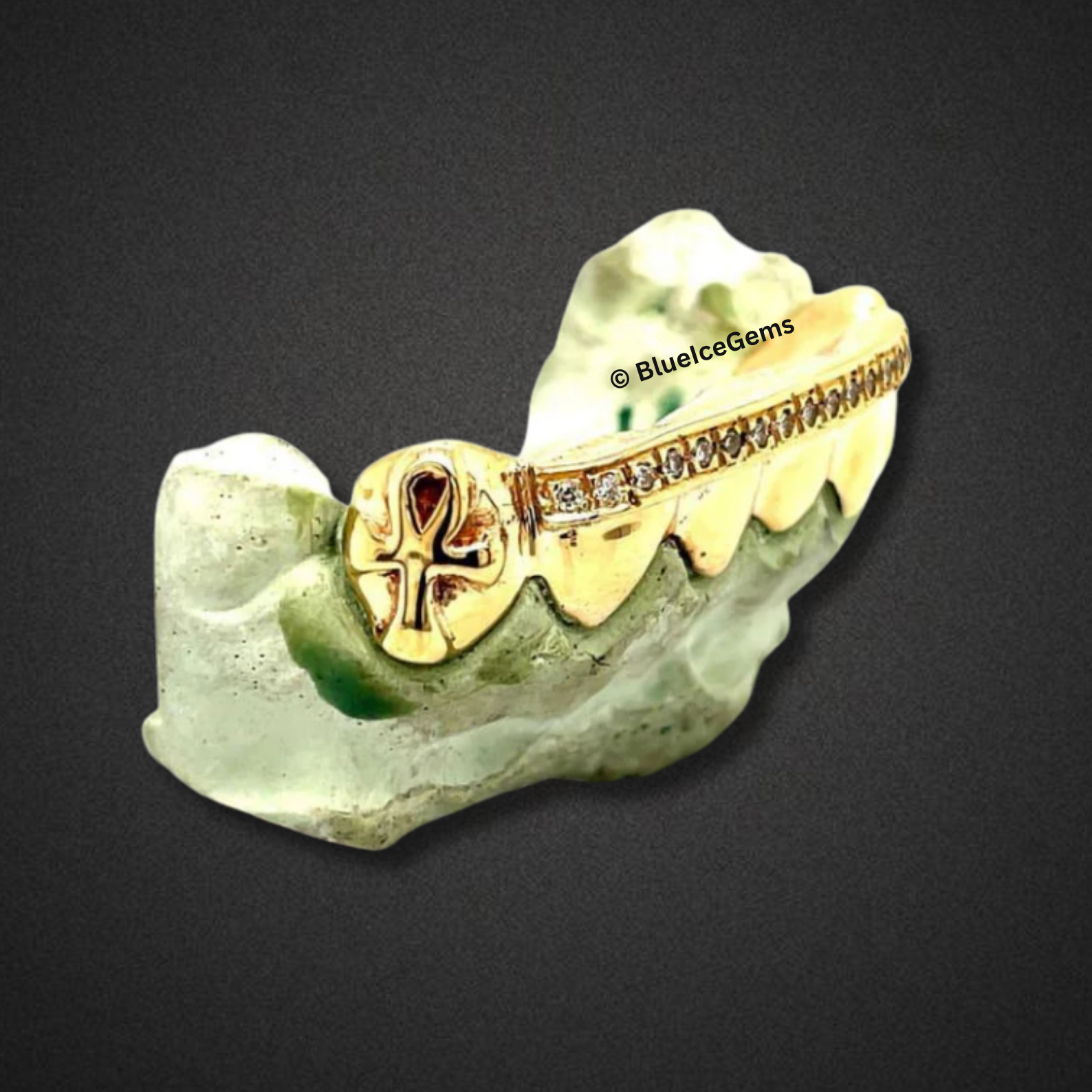 Diamond Bar Gold Bottom Grillz