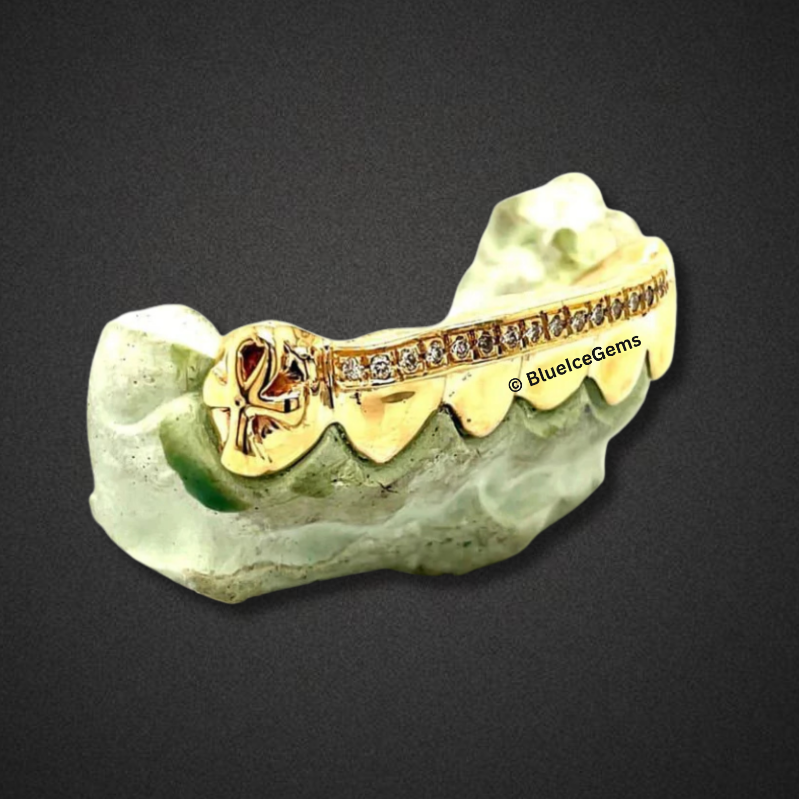 Diamond Bar Gold Bottom Grillz