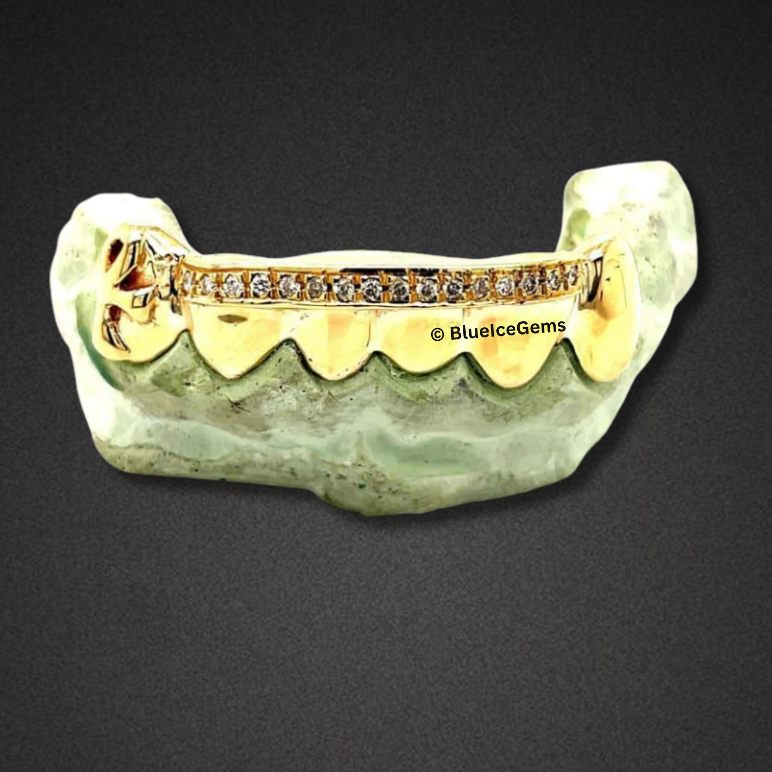 Diamond Bar Gold Bottom Grillz