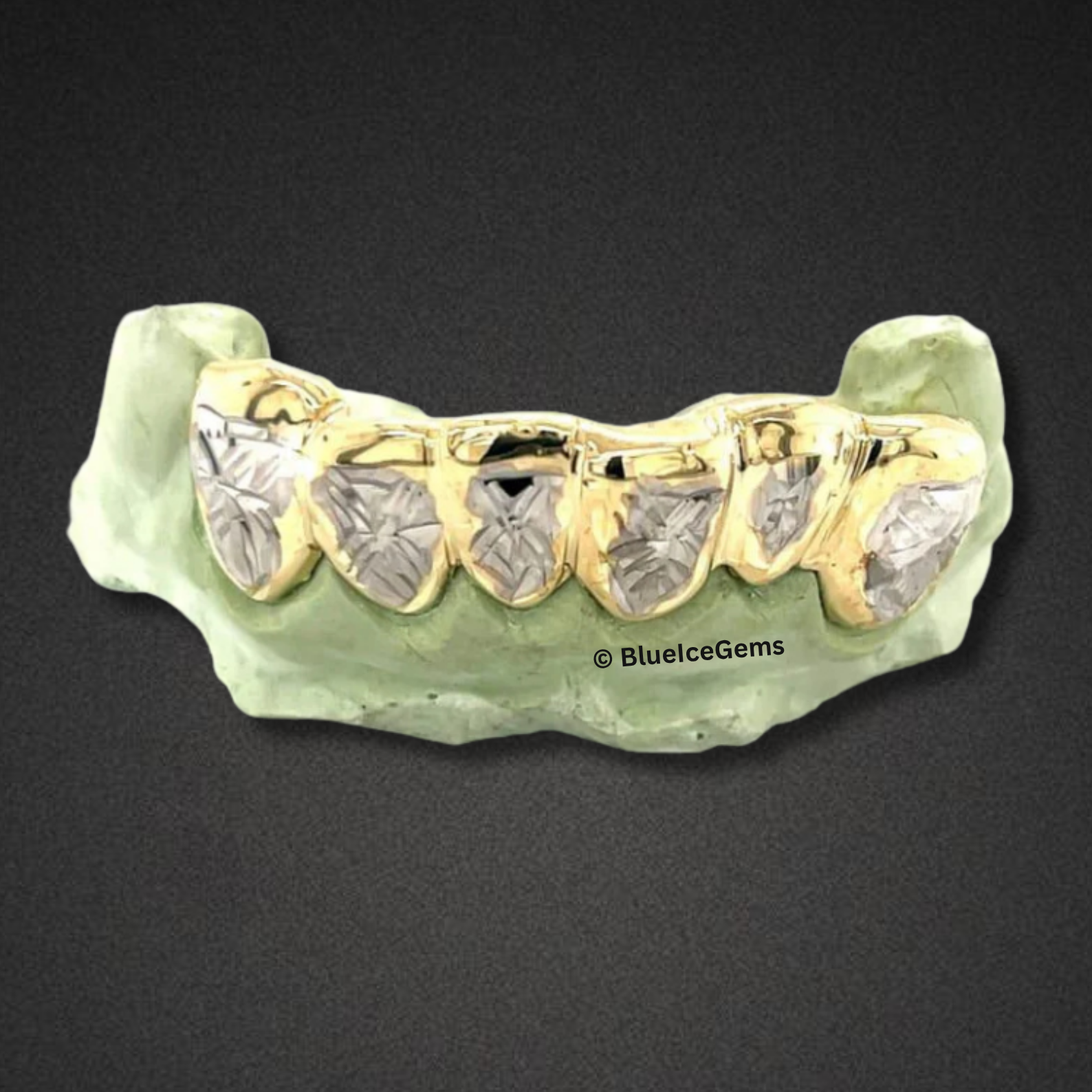 Starburst Ice Two-Tone Gold Grillz