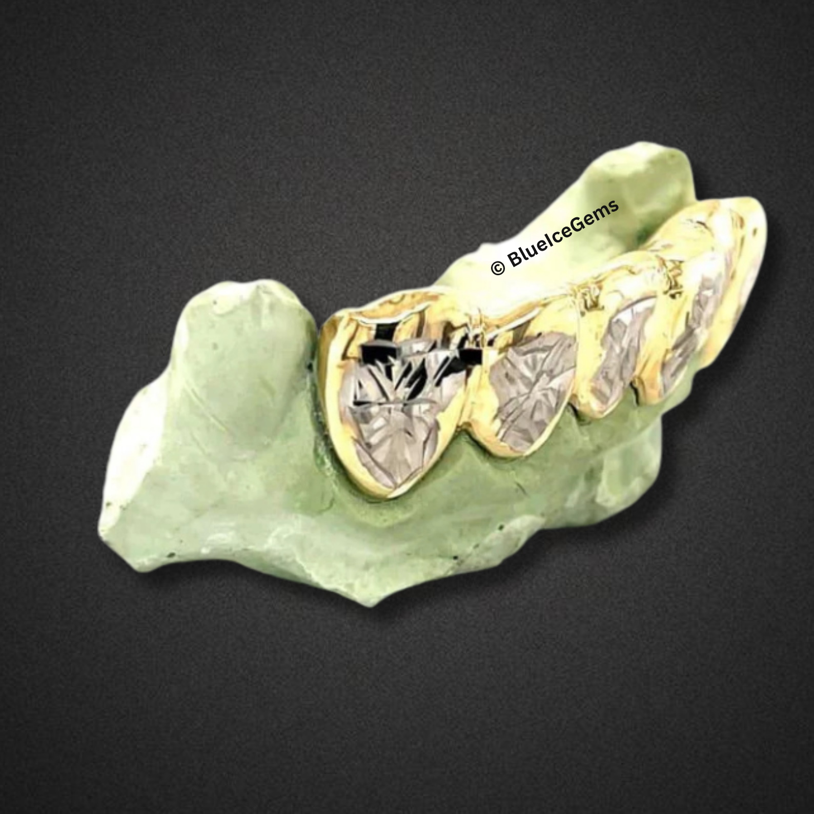 Starburst Ice Two-Tone Gold Grillz