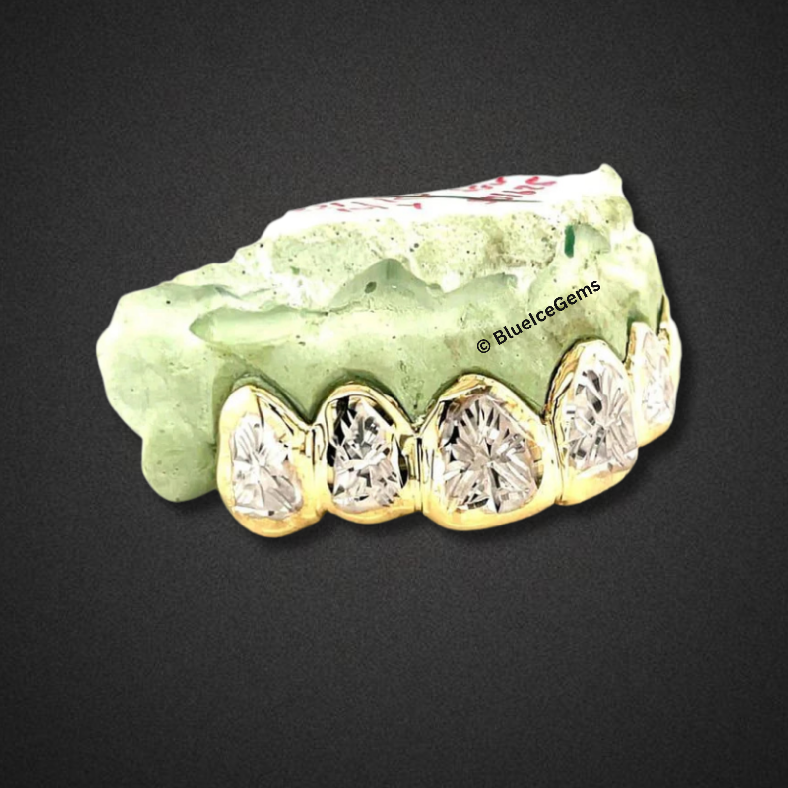 Royal Burst Diamond-Cut Gold Grillz