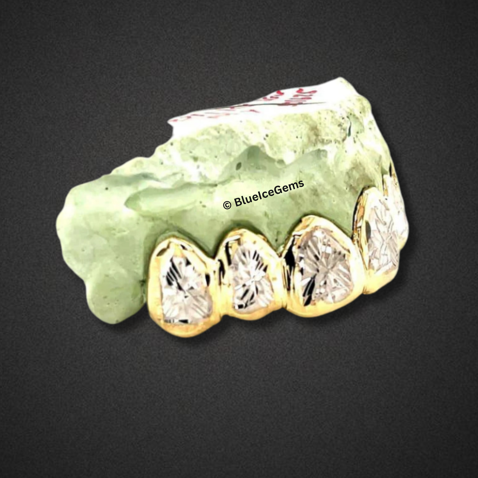 Royal Burst Diamond-Cut Gold Grillz