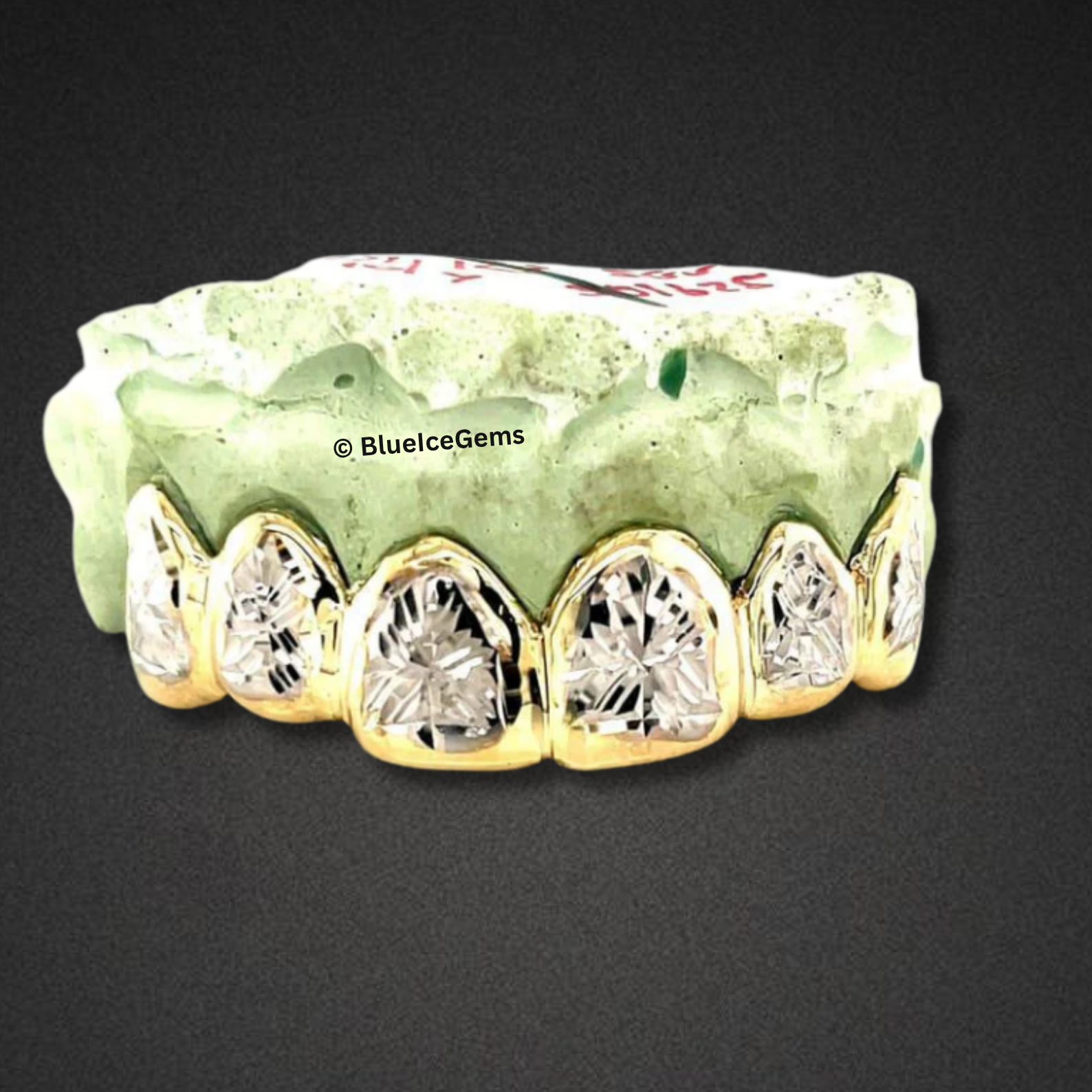 Royal Burst Diamond-Cut Gold Grillz