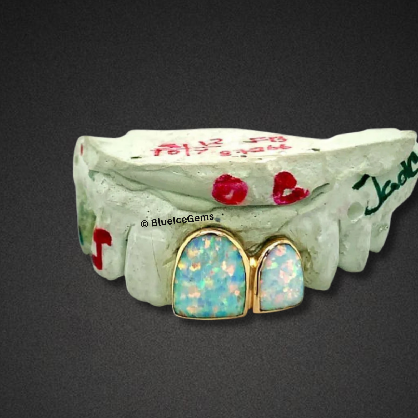 Aurora Opal Twin Caps Grillz
