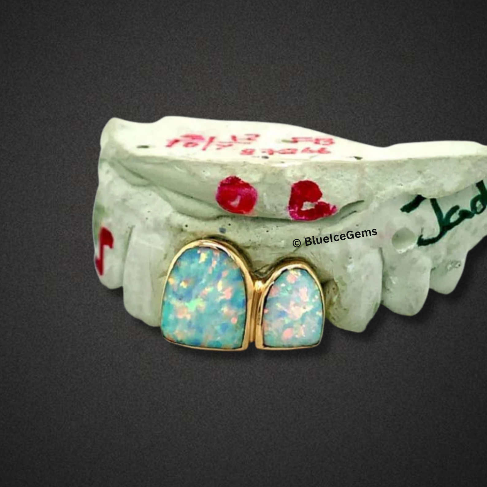 Aurora Opal Twin Caps Grillz