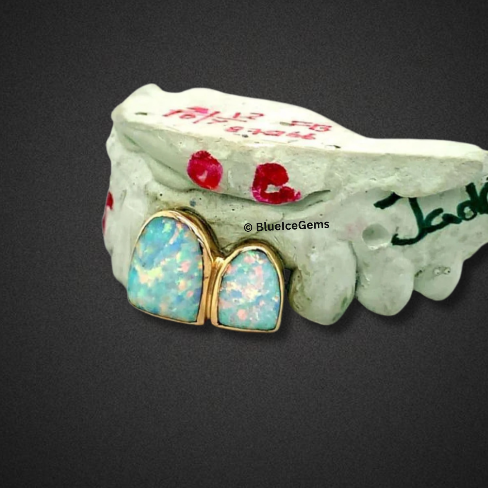 Aurora Opal Twin Caps Grillz