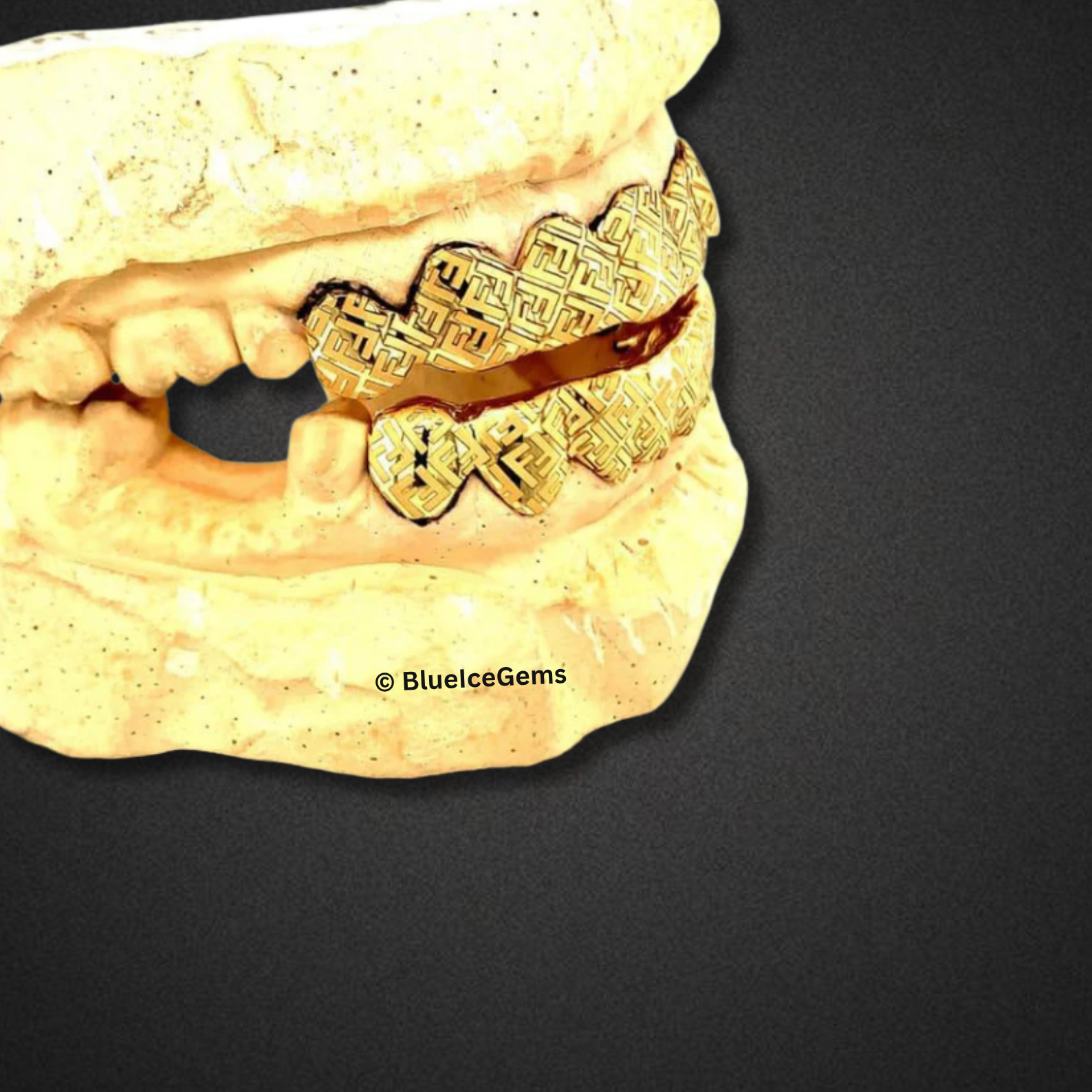 Gold Fendi Pattern Grillz