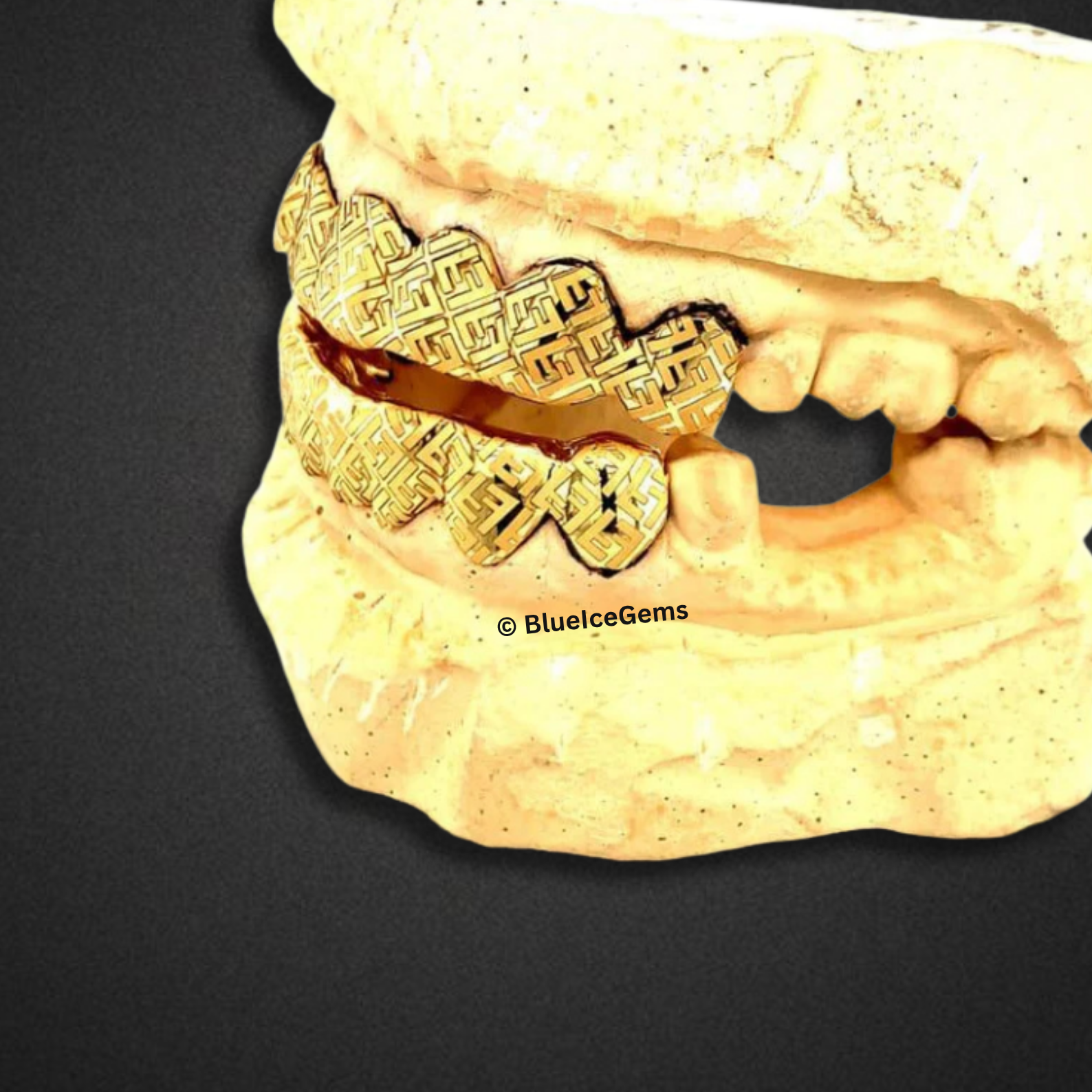 Gold Fendi Pattern Grillz