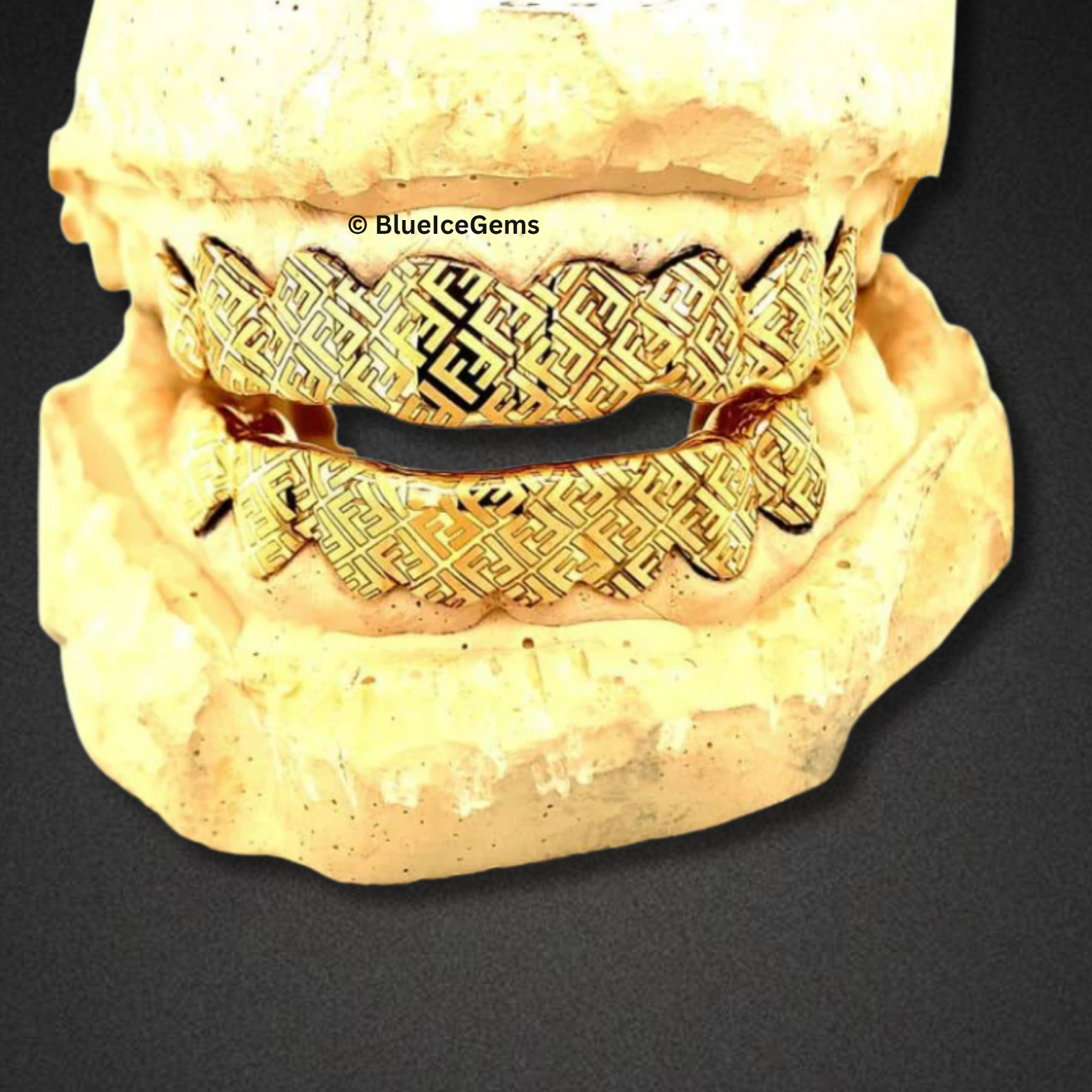 Gold Fendi Pattern Grillz