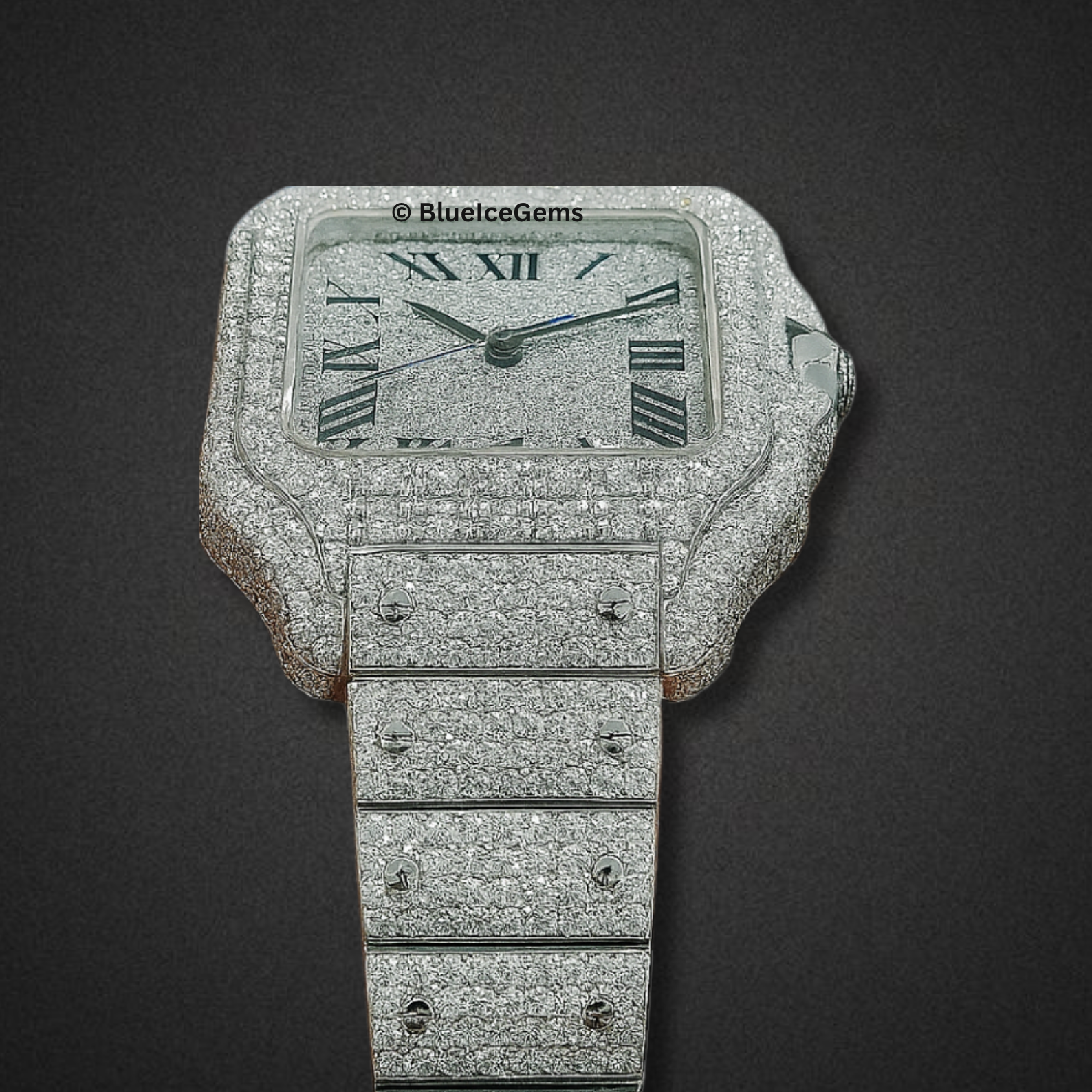 The "Iced Out Sentinel" Diamond Watch