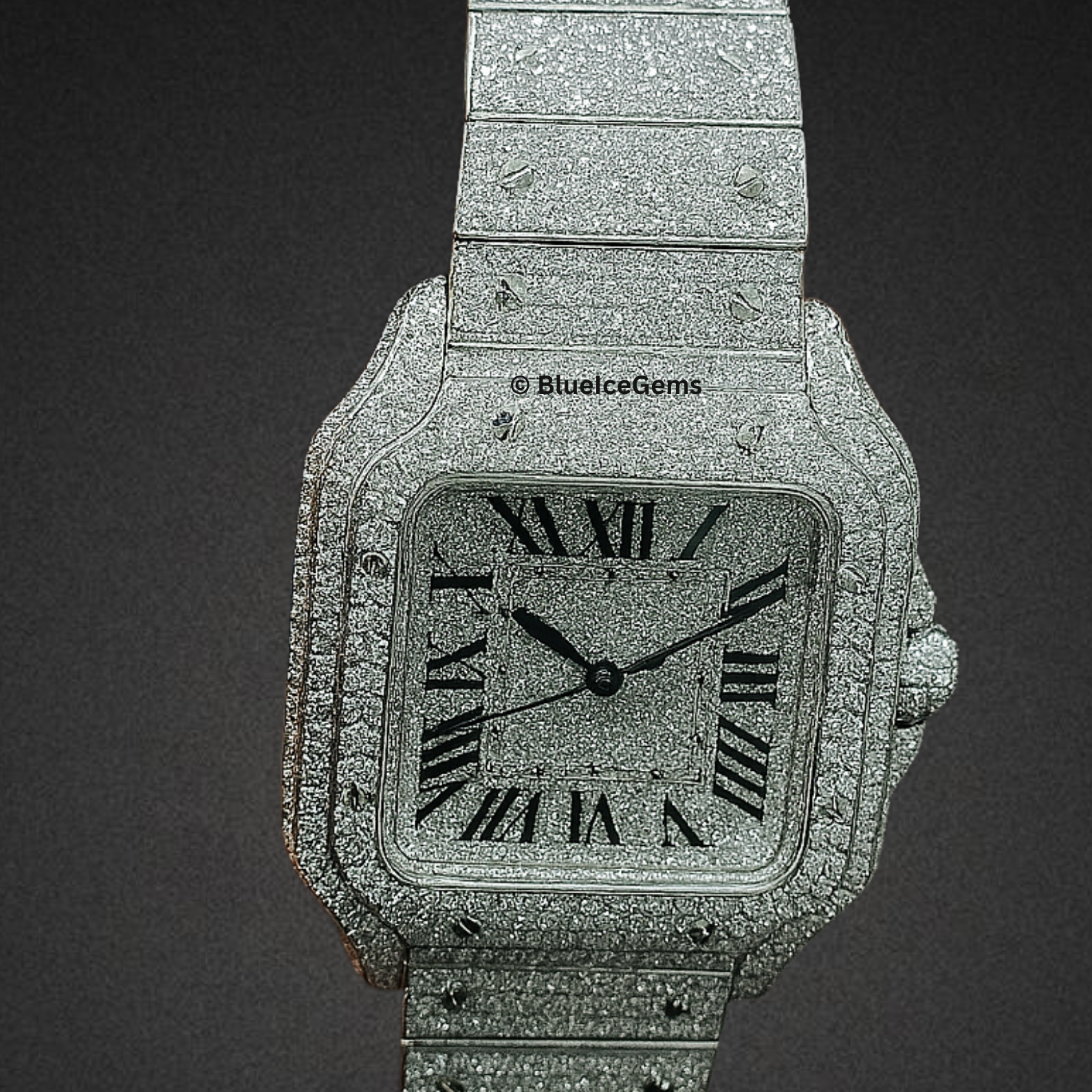 The "Iced Out Sentinel" Diamond Watch
