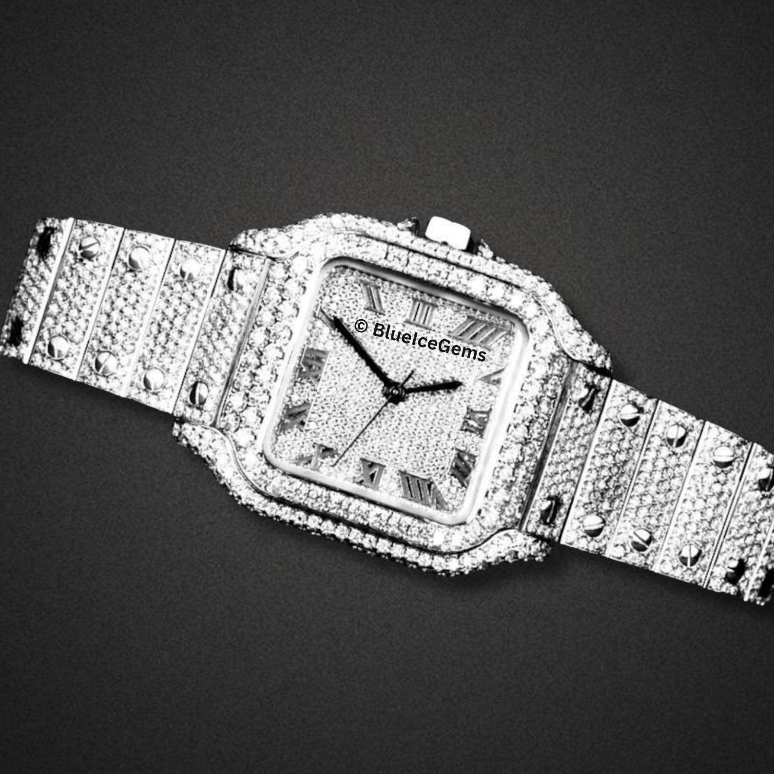 The "Iced Out Sentinel" Diamond Watch