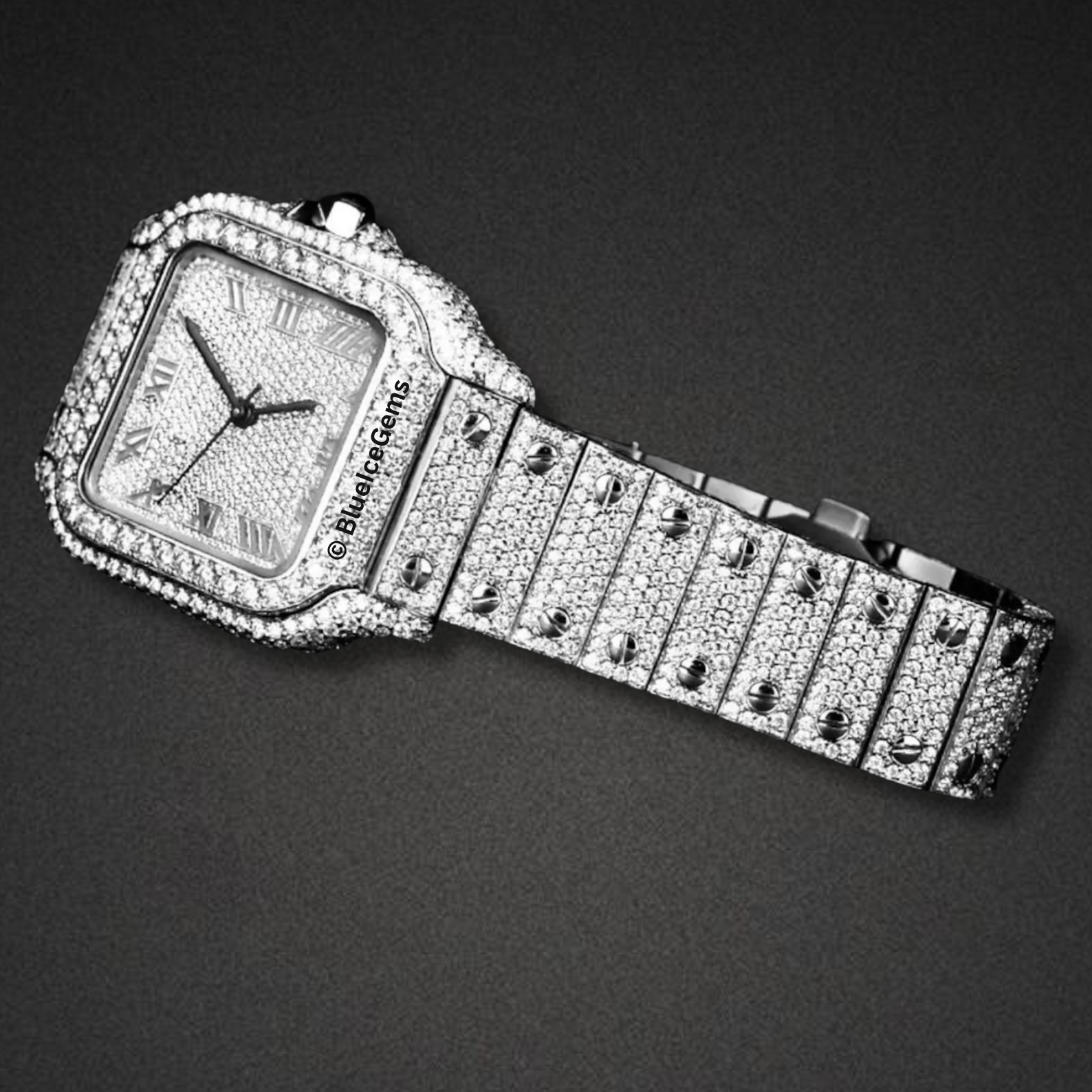 The "Iced Out Sentinel" Diamond Watch