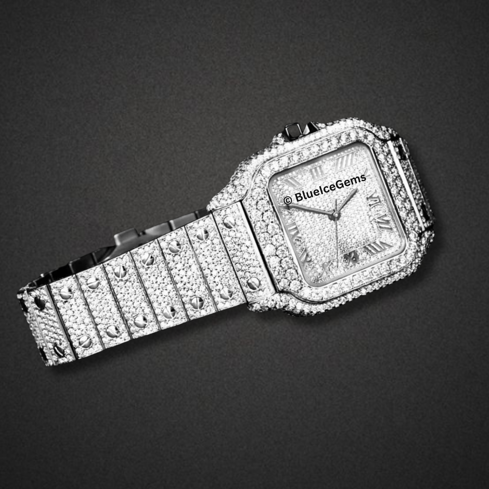 The "Iced Out Sentinel" Diamond Watch