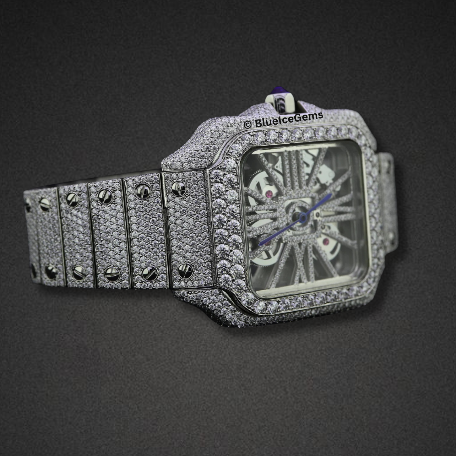 The "Iced Out Skeleton" Diamond Watch