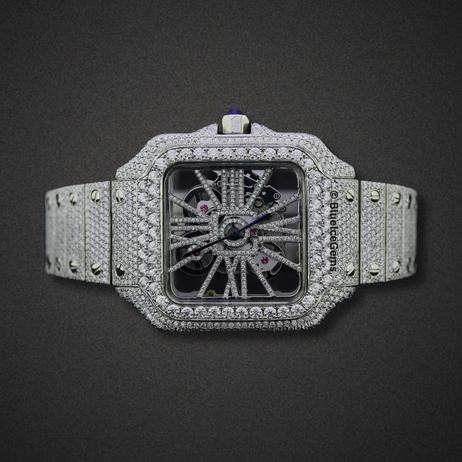The "Iced Out Skeleton" Diamond Watch