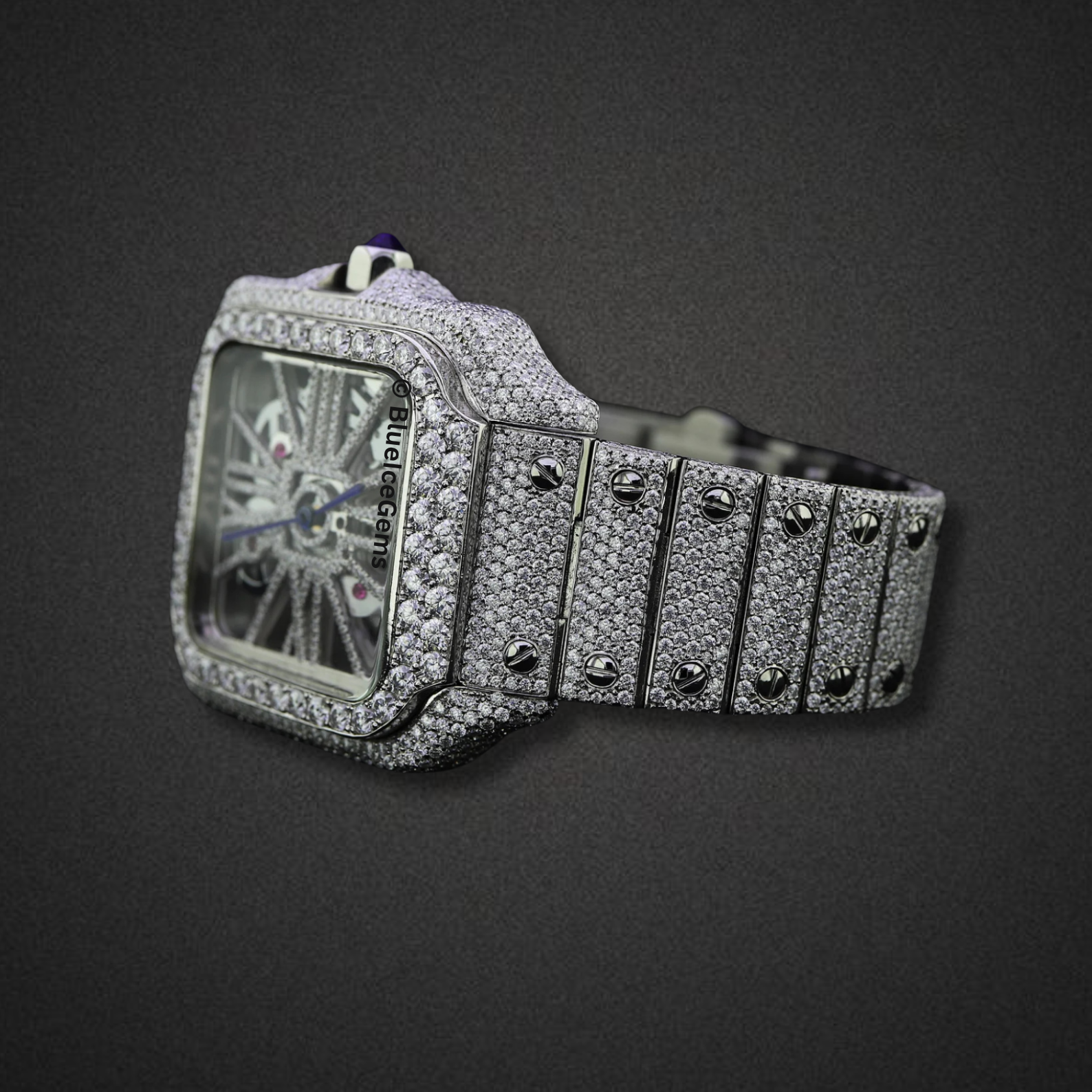 The "Iced Out Skeleton" Diamond Watch